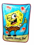 : Nickelodeon Spongebob Squarepants Looking Good" Throw Blanket 40 X 29. Fixed Price $26.10.