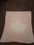 Barefoot Dreams Cozychic Scalloped Receiving Blanket - Pink & Tutu,reversible. Fixed Price $25.00.