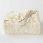 Lc Lauren Conrad Faux Mongolian Fur Throw, Ivory 50'' 60'' (). Fixed Price $28.75.