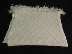 Battilo Inc Cream Argyle Diamond Knit Throw Blanket 72"X52" Fringed Cozy. Fixed Price $20.19.
