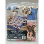 Vintage Owen Kitty Cat Fashion Print Blanket Full Twin Size 72X90 Made Usa. Fixed Price $25.98.