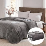 Degrees Of Comfort Electric Blanket With Dual Controls, Large King, Grey. Fixed Price $155.23.