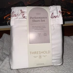 Threshold Performance Sheet Set Queen Love. White Red New. Fixed Price $35.00.