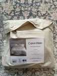 New Calvin Klein Duvet Cover Two Standardized Sham Set 100% Cotton Beige. Fixed Price $50.00.