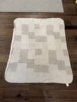 Sonoma Goods For Life Neutral Patchwork Sherpa Throw Blanket - 50"X60". Fixed Price $20.98.