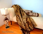 60" 72" 84" Black Tip Wolf Exotic Animal Skin Sofa Blankets Throw Mink Lining 55. Fixed Price $156.00.