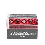Eddie Bauer Classic Fair Isle Plush-fleece Black Throw BLANKET-50X60. Fixed Price $29.99.