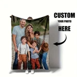 Cozy Custom Photo Flannel Throw Blanket Soft Bedding Plush For Family Friends. Fixed Price $24.50.