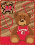New Maryland Terrapins Teddy Bear Woven Jacquard Throw Blanket 36 X 46 Inches. Fixed Price $19.95.