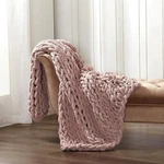 Donna Sharp Plush Chenille Knitted Throw Blanket Cozy Premium Soft Chic Bedding. Fixed Price $68.95.