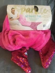 Sparkle Mermaid Tail With Sequins Pink Royal Plush Blanket 18" X 52" - New Read. Fixed Price $34.95.
