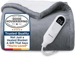 Bedsure Heated Blanket - Fast Heating Electric Throw, 01 Grey. Fixed Price $98.05.
