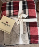 Woolrich Blanket Red/black Tartan Plaid Sherpa Backed Made In Usa Qvc Nwt. Fixed Price $58.50.