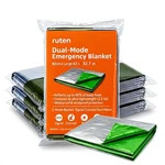 Double-sided Green/silver Thermal Emergency Blanket (4-PACK) Extra Large 63.... Fixed Price $13.49.