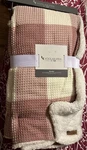 New Koolaburra By Ugg Sloan Texture Block Sherpa Throw Sugar Sand 50 70". Fixed Price $32.50.