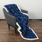 50X60 Sherpa Blanket Soft Micro Fleece Plaid Pattern Throw Reversible. Fixed Price $34.99.