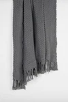 50X60 Rizzy Home Gray Solid Knitted Throw Blanket TH0429 - Aprx 50" 60". Fixed Price $64.00.