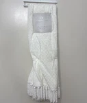 Dh Dream Home Ivory Jacquard Fringe Throw 50 X 70. Fixed Price $21.99.