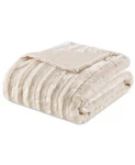 Madison Park Duke Ribbed Faux Fur Throw 50X60 - Ivory *new*. Fixed Price $34.95.