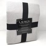 Ralph Lauren 100% Cotton Ringspun Ribbed Knit King Gray Blanket 108 X 90. Fixed Price $129.99.