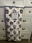 Pickle & Dot Meow Kitty Cats In Glasses Bows 60X70 Oversized Throw Blanket. Fixed Price $35.99.