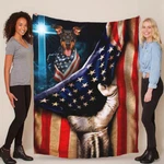 Cute Doberman Pinscher Patriotic Flag Usa Blanket Christmas Gift Dogs Lover. Fixed Price $56.95.