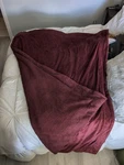 Berkshire Luxury Thick Plush Blanket Burgundy Oversized Twin 60 X96 Gift. Fixed Price $26.00.