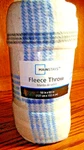 Nwt Walmart Mainstays Fleece Throw Blanket 50"X 60" Blue & Gray Plaid/ Gift 605. Fixed Price $15.99.
