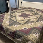 Star Log Cabin Pattern Cutter /repair Quilt Calico Ticking, Plaids Red Gray. Fixed Price $41.00.
