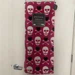 Betsey Johnson Halloween Pink Skeleton Skulls Squares Plush Throw Blanket. Fixed Price $39.99.