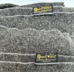 2 Vintage Pearce Woolrich Gray Solid Blanket 80X70 Made Usa. Fixed Price $115.00.