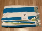 New Ugg Kalisata Beach Towel Blanket White Blue Green 35IN X 68IN Color Splash. Fixed Price $44.99.