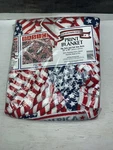Basics Print Blanket For Twin Full Size 72X90 Nos - Proud To Be American. Fixed Price $16.00.