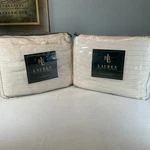 2 Lauren Ralph Twin Blankets 100% Cotton Woven Knit Cream/ivory 66X90 New. Fixed Price $100.00.