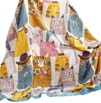 Meju Cats Kitty Girls Cute Blanket Throw For Sofa COUCH,100% Combed Cotto.... Fixed Price $59.77.