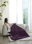 Regal Comfort - Amethyst Wave Faux Fur Sherpa Throw Blanket 50"X70". Fixed Price $39.95.