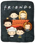 Friends Tv Show Chibi Characters Micro Raschel Throw Blanket 46"X60". Fixed Price $34.99.