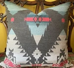 Ralph Lauren Crow Warrior Blanket Turquoise Belgian LCF66766F Custom Pillow. Fixed Price $140.00.