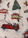 Holiday Time Super Soft Plush Throw, White/red/green 50" X 60". Fixed Price $10.00.