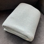 IN2GREEN Throw /blanket Recycled Cotton Blue White Approximately 52X60. Fixed Price $74.99.
