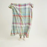 New Nwt Vera Bradley Fleece Plush Throw Blanket Pastel Plaid 80" X 50". Fixed Price $55.00.