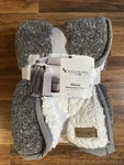 New Koolaburra By Ugg Wiona Sherpa Throw Blanket 50 X 70 Stone Gray. Fixed Price $49.00.