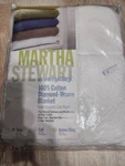 Martha Stewart 100% Cotton Diamnod Weave Blanket Twin White. Fixed Price $32.50.