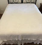 Jcpenney Home Collection White/ivory Thermal Waffle Weave Blanket Twin Satin Edg. Fixed Price $34.99.