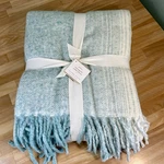 Nwt Pottery Barn Ombre Monogrammable Throw Blanket 80 X55 Blue White Acrylic. Fixed Price $84.99.
