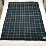 Eddie Bauer Sherpa Lined Throw Blanket Plaid Dark Green Black 50 X 60" Cozy. Fixed Price $43.90.