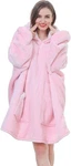 Kipswiza Oversized Wearable Blanket Fleece Thick Adult, A(pink/sherpa). Fixed Price $64.99.