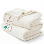 Bedsure Fleece Throw Blanket For Couch Cream Lightweight Plush Fuzzy Cozy Soft. Fixed Price $22.99.