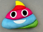Rainbow Poop Emoji Pillow Throw Small Decor 13" Wide. Fixed Price $5.14.