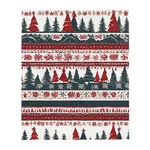 Christmas Holiday Blanket Fuzzy Red Blue Nordic Pattern Present Baby Xmas Gift. Fixed Price $49.95.